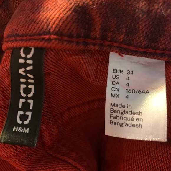 Red Denim Skirt - Picture 2 of 2